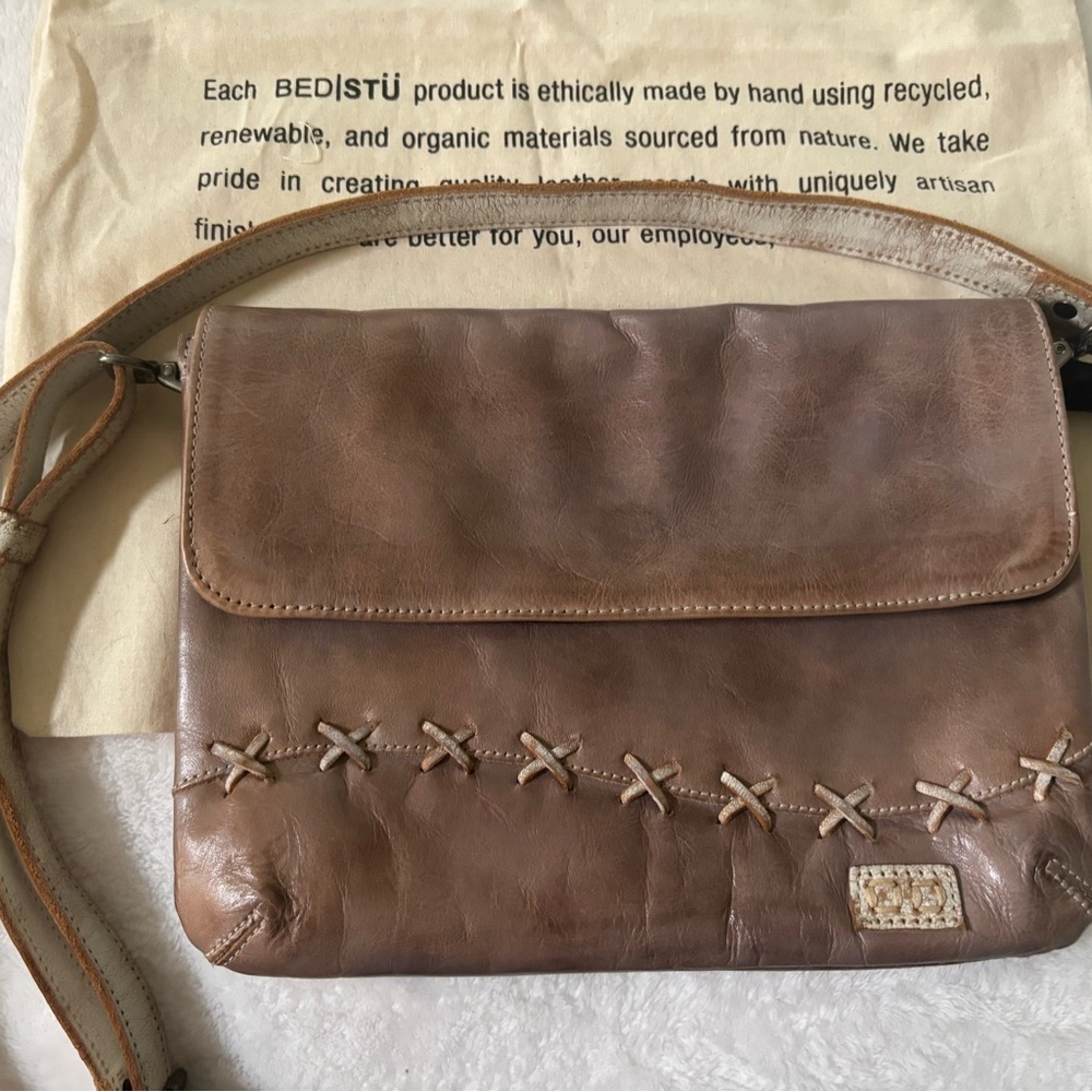 Bedstu Cleo Brown Leather Crossbody Bag